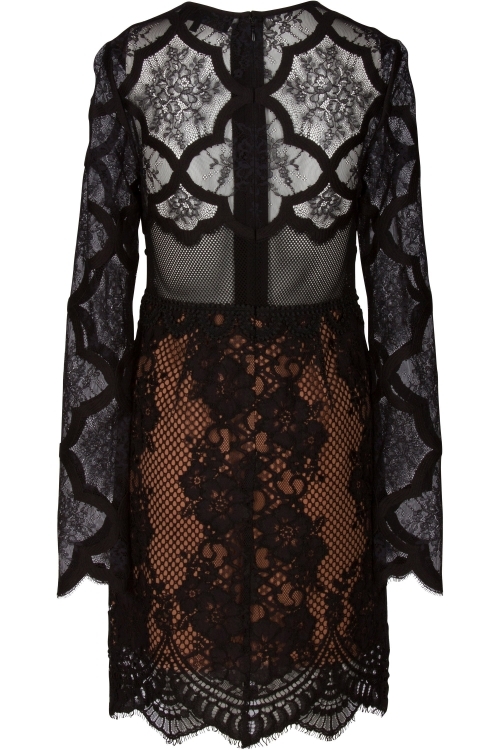 Cocktail dress with black lace