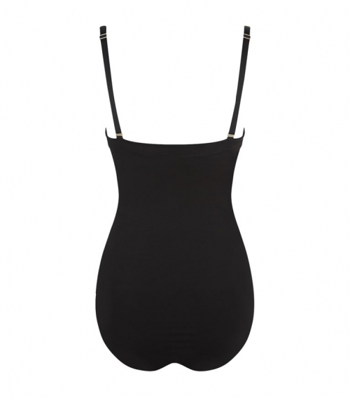 Stylish black one-piece swimsuit