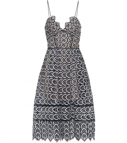 Lace black and white dress with bustie
