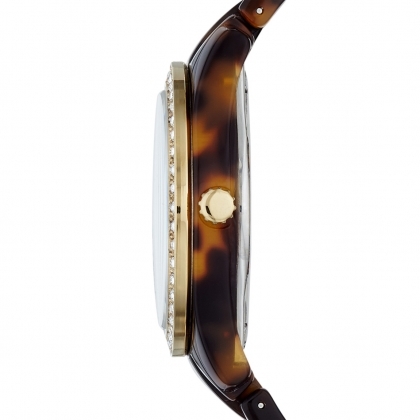  Stella Multifunction Resin Watch - Tort with Gold-Tone 
